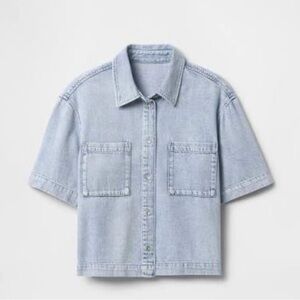 GAP Light Blue Denim Crop Top